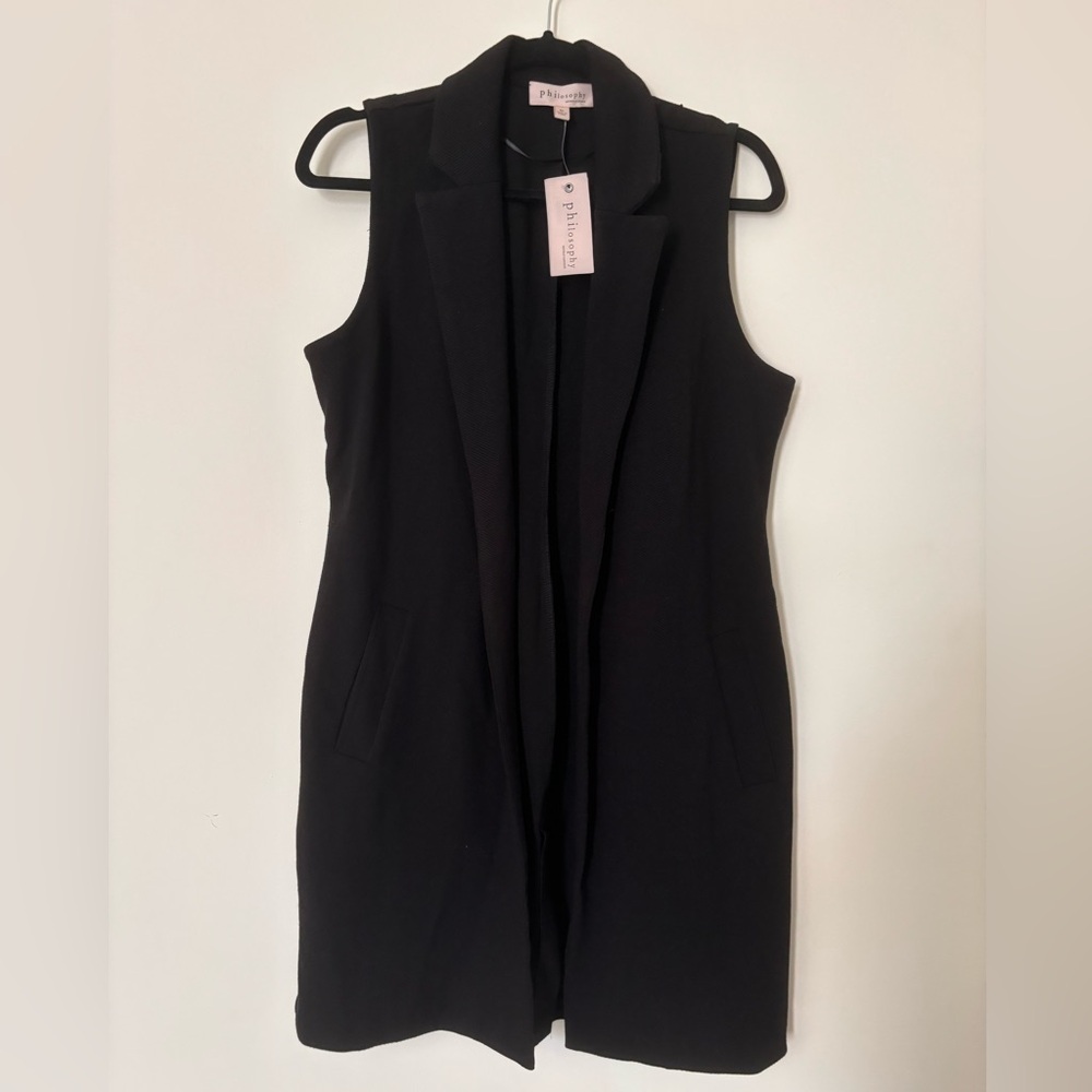 Long open vest